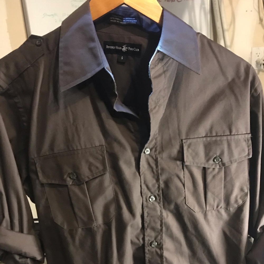 Polo club Beverly Hill’s charcoal grey button down
